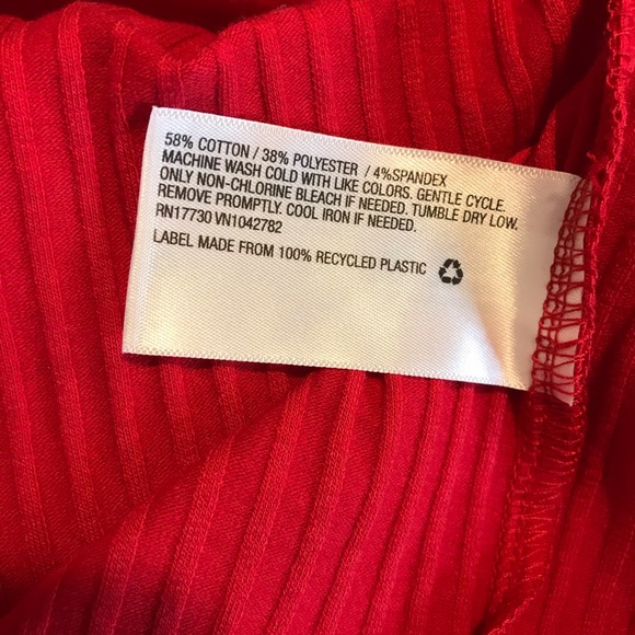 SOLD| Wild Fable Red Ribbed Bodycon Dress Large L - Picture 5 of 6